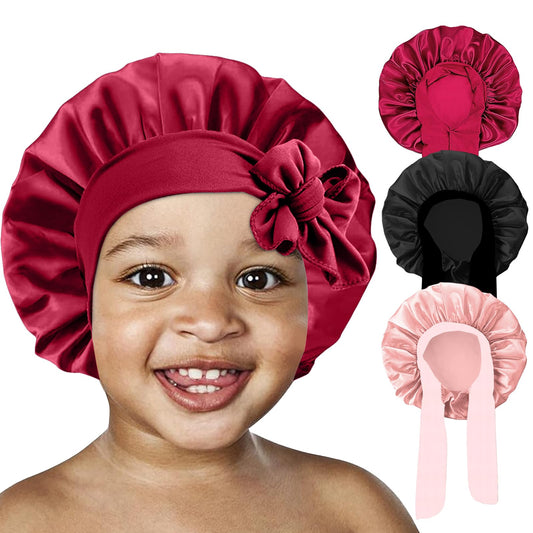 FIRSTPELLA front view of three bonnets showing color variety and protection
