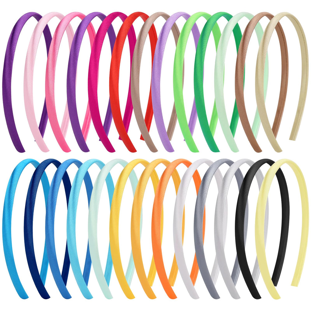Fishdown front view of 26-piece headband set showing colorful assortment and variety