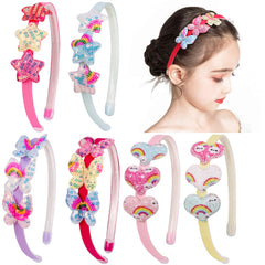 Fishdown front packaging showing six glitter headbands and colorful benefit
