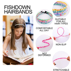 Fishdown side profile of a thin headband demonstrating slim comfortable fit