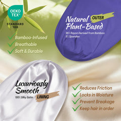 Fittia close-up of satin lining highlighting smooth surface to reduce breakage