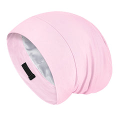 Fittia bonnet front view in pink showing stylish beanie fit and protective design