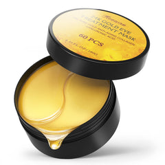 Fivewan front packaging showing 60-piece gold eye patches and benefits