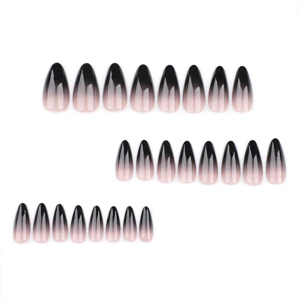 FJSMTOPl nail held in hand to show scale and medium almond length for confident wear