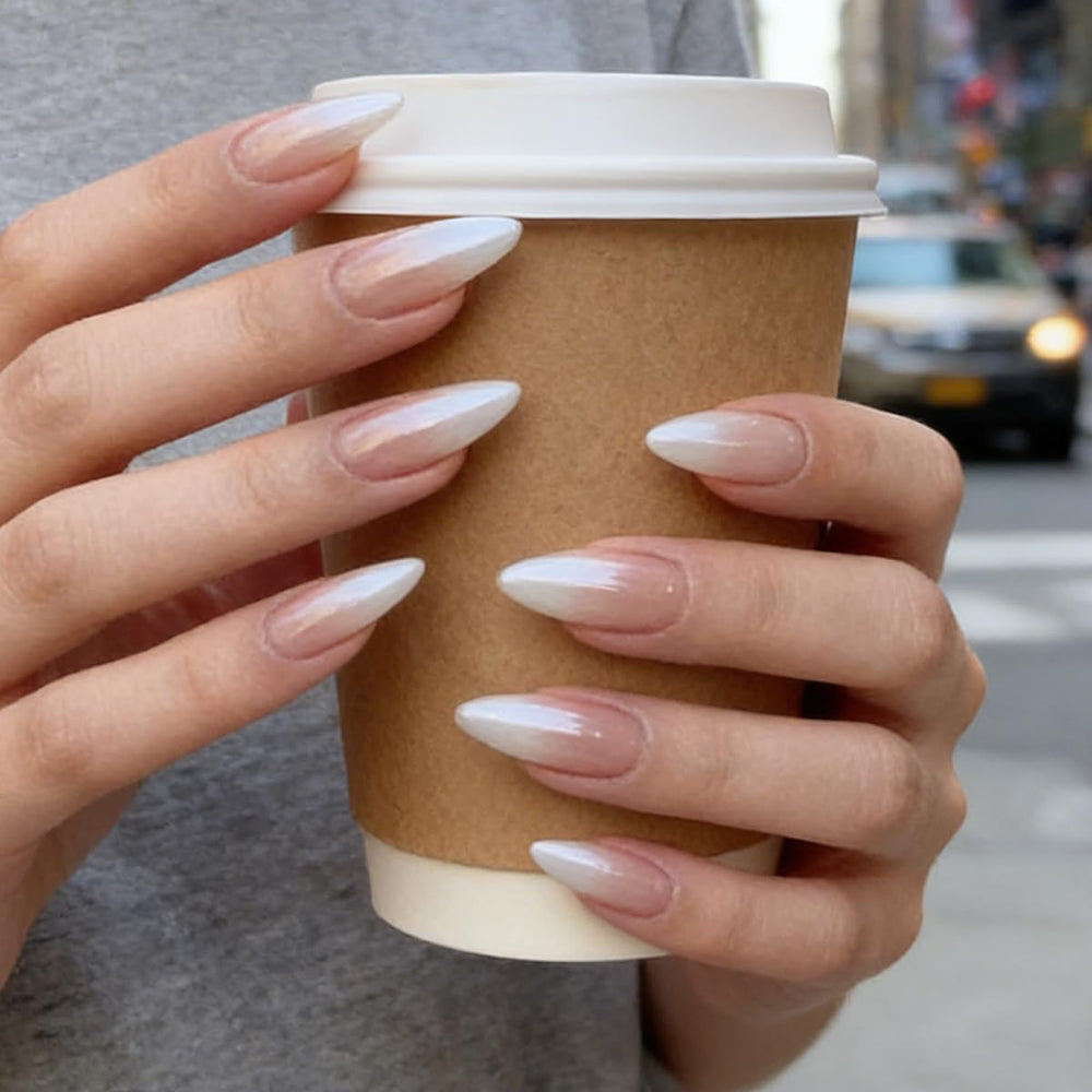 FJSMTOPl topdown layout of nails and accessories for quick at-home application