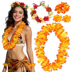 Flagogoo flower crown front view showing bright blooms and instant party impact