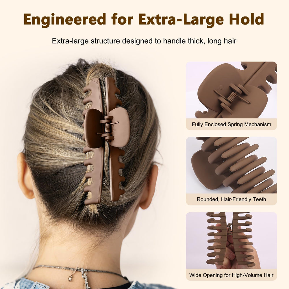 FLAREANN clip holding thick hair showing reliable everyday hold