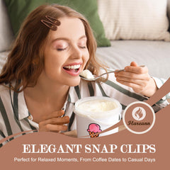 FLAREANN clip securing bangs in hair, neat styling and all-day hold benefit
