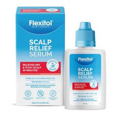 Flexitol front packaging showing bottle and label, highlights calming benefit