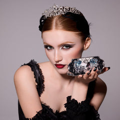 Flower Knows silver engraving on lid highlighting ballet design
