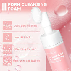 FluMisch foam texture cloud-like lather demonstrating hydrating cleanse