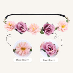 Flyouthe worn by bridesmaid demonstrating elegant floral accessory
