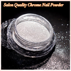 FNNZ applied on gel nail showing mirror aurora effect for salon-quality finish