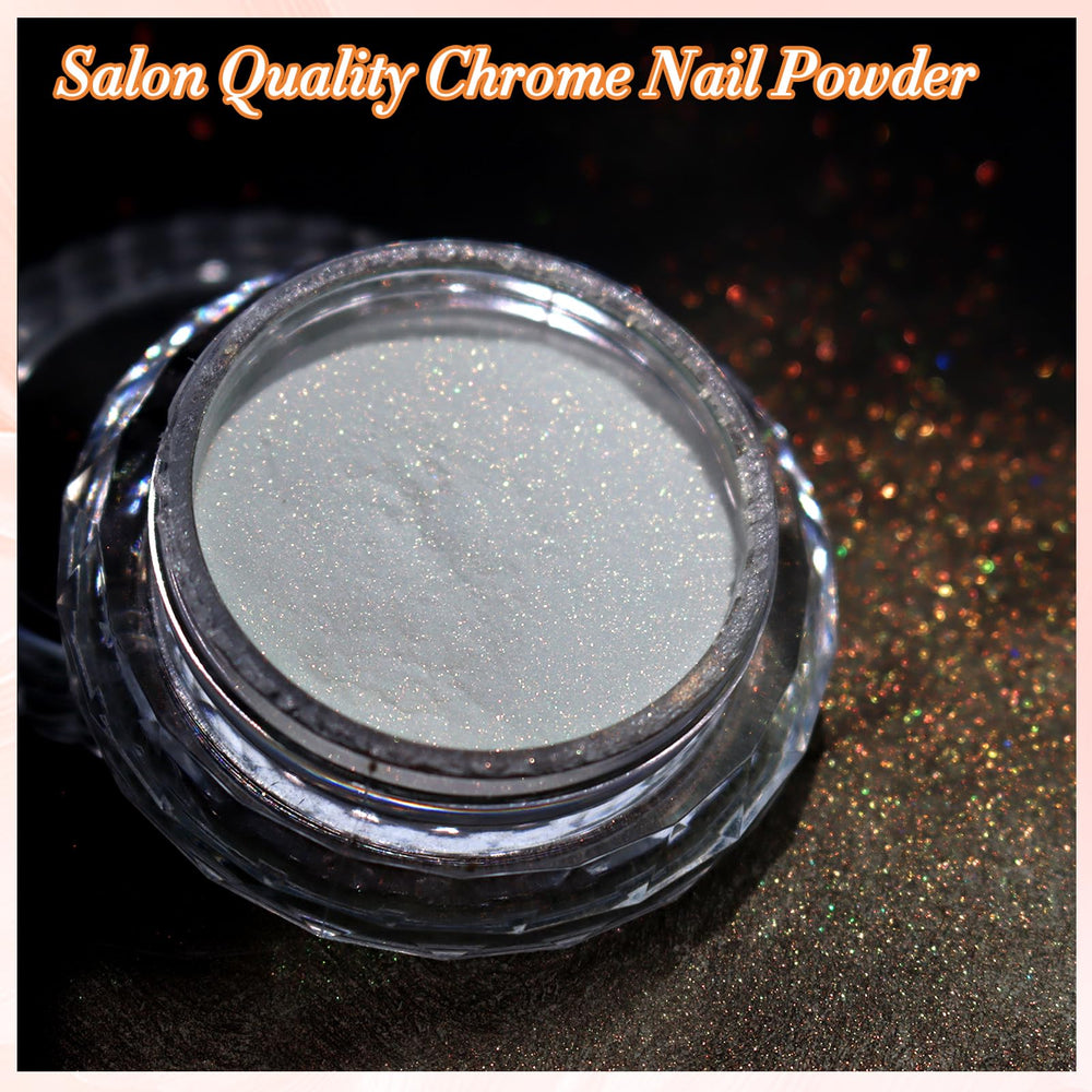 FNNZ pigment on black base producing vivid aurora mirror reflections