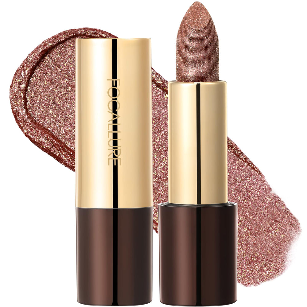 FOCALLURE lipstick front packaging showing BITTER SWEET shade and glossy finish benefit