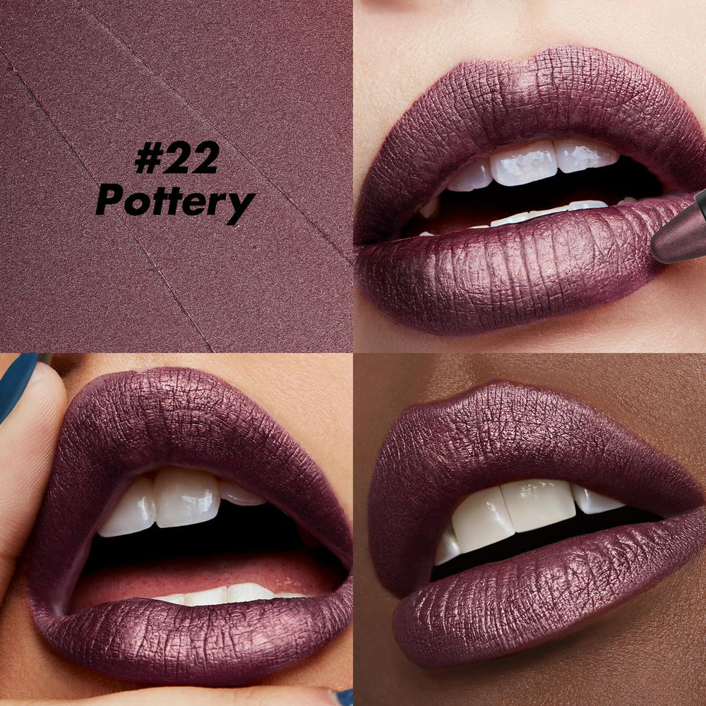 FOCALLURE color swatch on arm showing true-to-tube pigment and long-wear benefit