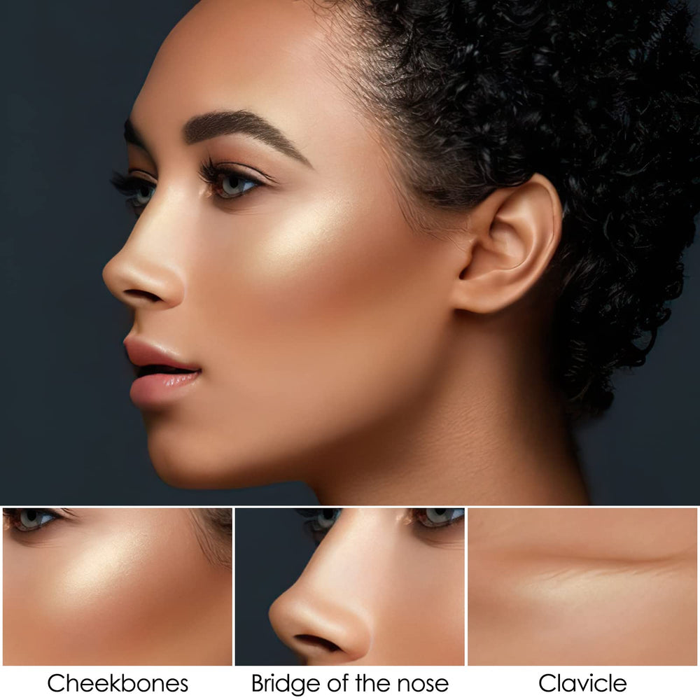 FOCALLURE contour stick applied under cheekbone showing sculpting and definition benefit