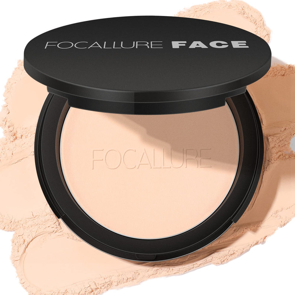 FOCALLURE compact front view showing sleek portable matte compact and branding
