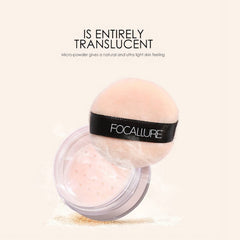 FOCALLURE compact placed in a makeup bag showing on-the-go touch-up benefit