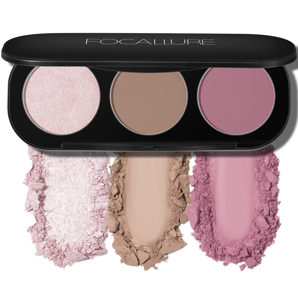 FOCALLURE palette front packaging showing trio layout and compact benefit