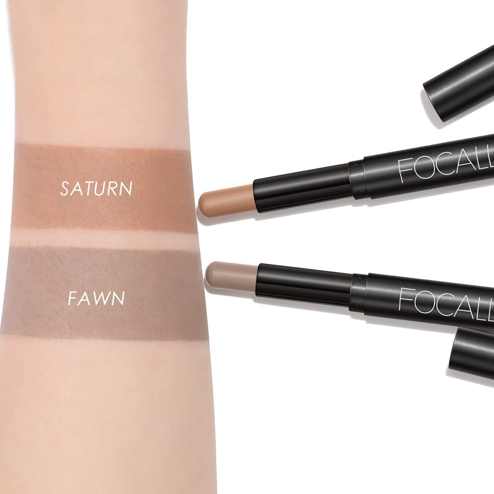 FOCALLURE shade pairing on swatch illustrating complementary warm and cool tones