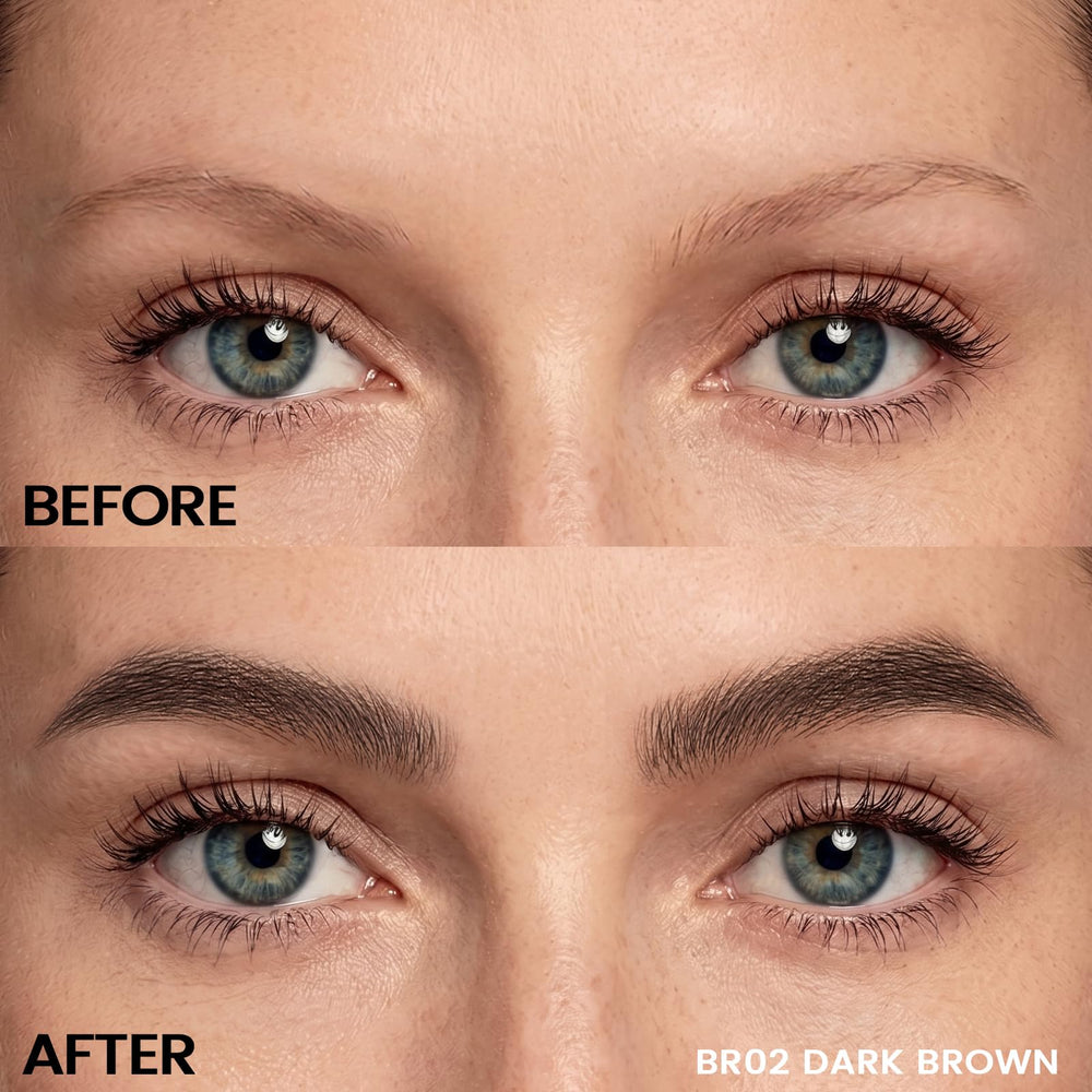 FOCALLURE demo strokes on skin showing hairlike lines benefit: realistic natural brows