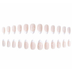 Foccna close-up on almond shape and pearl finish highlighting glossy professional look