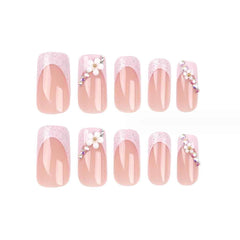 Foccna nails on a hand model demonstrating finished look and quick application benefit