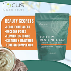 Focus Nutrition lifestyle spa setup with clay products for home treatments