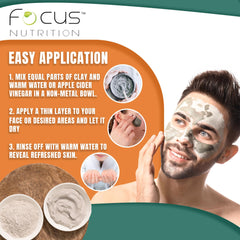 Focus Nutrition bowl with mixed clay paste demonstrating easy DIY mixing