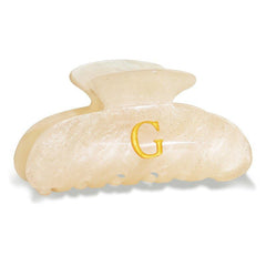 Fohufo front view showing letter G clip and fashion benefit of personalization