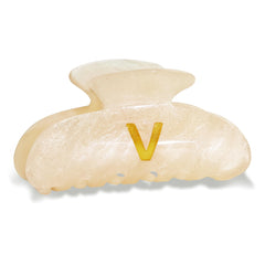 Fohufo letter V front view shows glitter monogram and strong hold