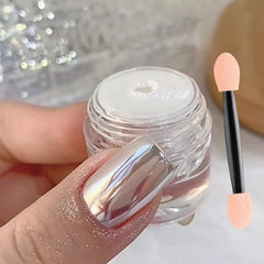Fokostar jar front view showing white chrome pigment and neat packaging benefit