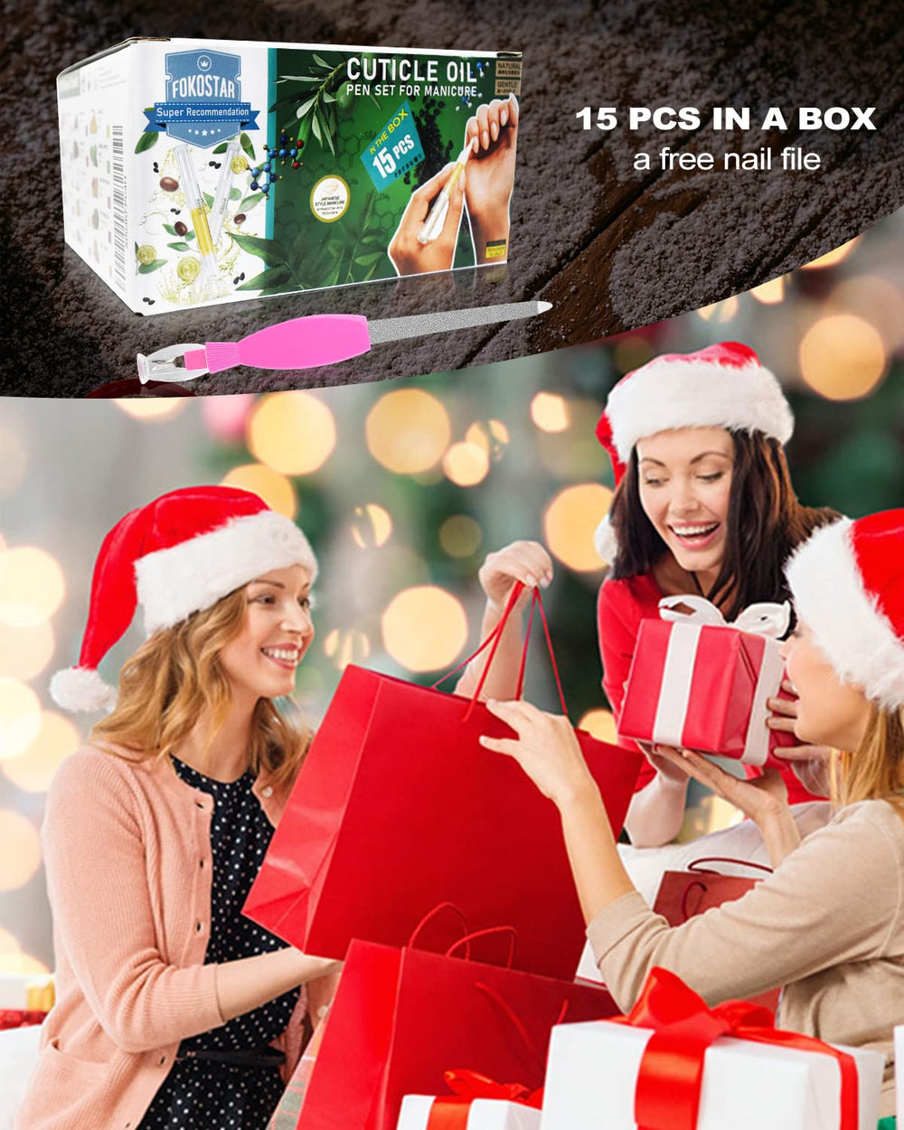 Fokostar gift-ready box set staged as a present for easy gifting option