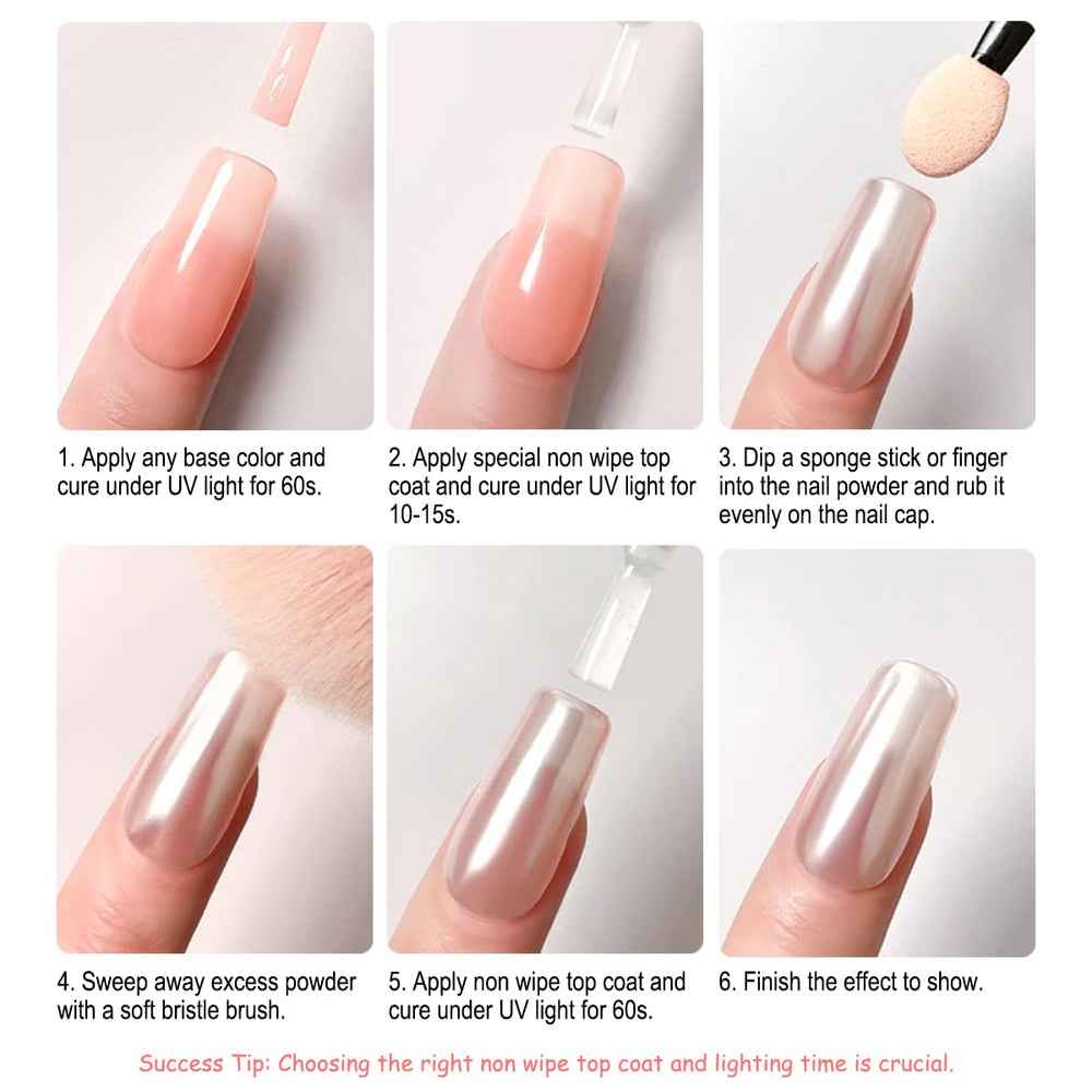 Applying a no-wipe top coat with Fokostar powder for sealed long-lasting gloss
