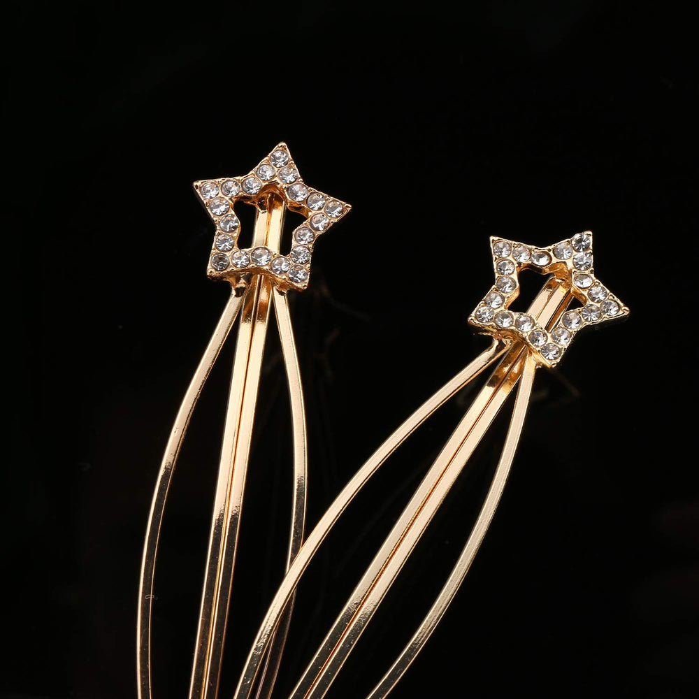 Folansy hair clip placed in bridal updo demonstrating secure hold