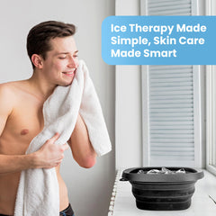 Foldspark bowl with cucumber and tea infusion frozen showing soothing spa benefit