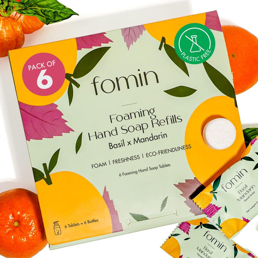 FOMIN front packaging showing scent and refill benefit
