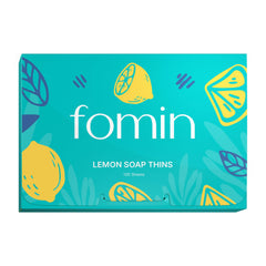 FOMIN front packaging showing lemon scent and 100 sheets, convenient for travel