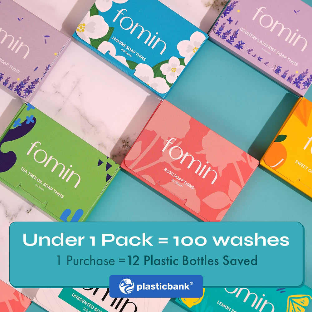 FOMIN product label closeup highlighting unscented ingredient benefits