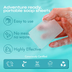 FOMIN pack inside a travel pouch to show small size and easy portability