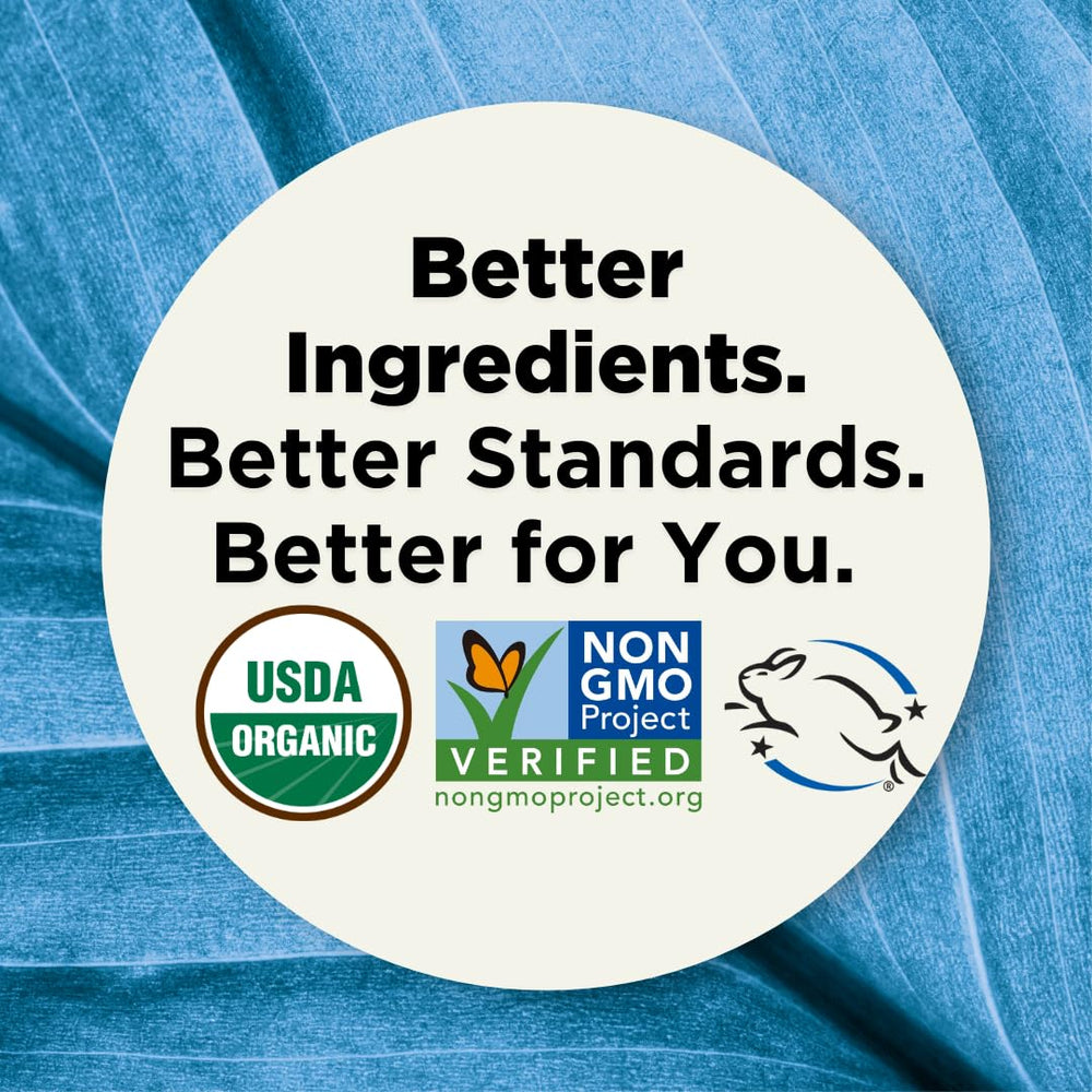 Forces of Nature label with USDA and cruelty-free seals showing trust signals