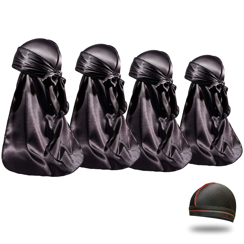 ForceWave front packaging showing four black durags and wave cap, protects hair