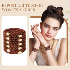 forenee hair tie worn as wrist bracelet demonstrating convenience and style benefit easy access