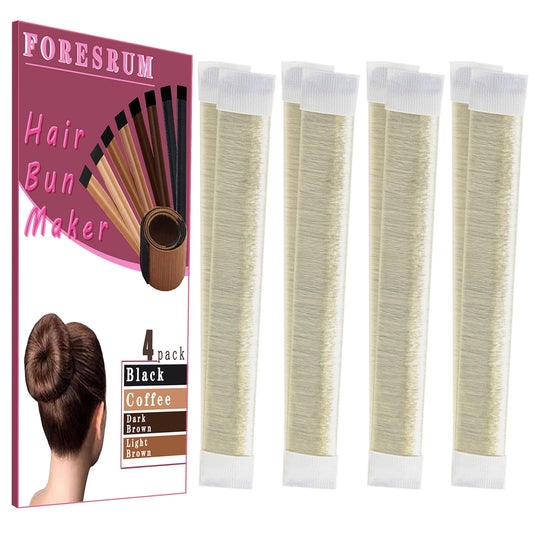 FORESRUM front view showing four blonde bun makers, quick styling benefit