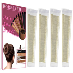 FORESRUM front view showing four blonde bun makers, quick styling benefit