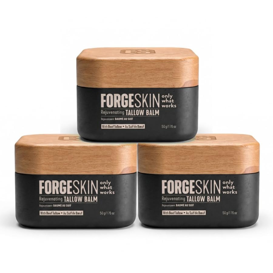 Forge Skin front packaging showing clean label and compact jar for easy travel