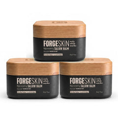 Forge Skin front packaging showing clean label and compact jar for easy travel