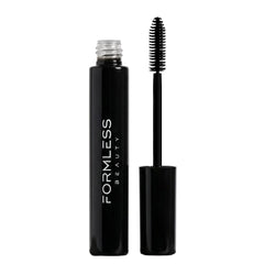 Formless Beauty Elevate Mascara front view showing sleek glass tube and label, conveys quality