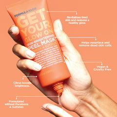 FORMULA 10.0.6 being applied to cheek for instant resurfacing benefit